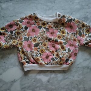 Cat & Jack Floral Baby Sweatshirt - Pink, Yellow, and Green